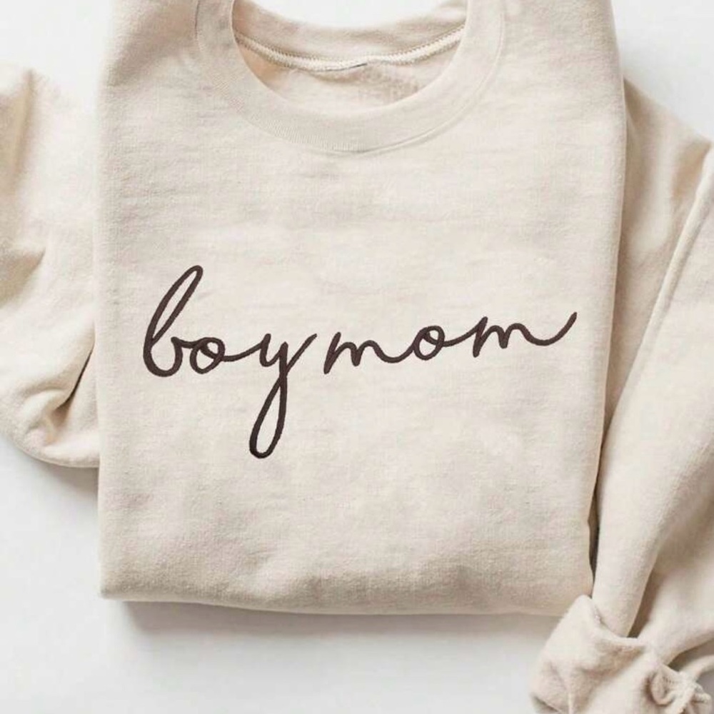 SHEIN Cream 'Boy Mom' Sweater